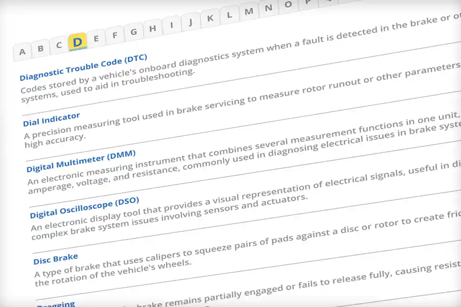 ASE Test Prep LLC Key Terminology